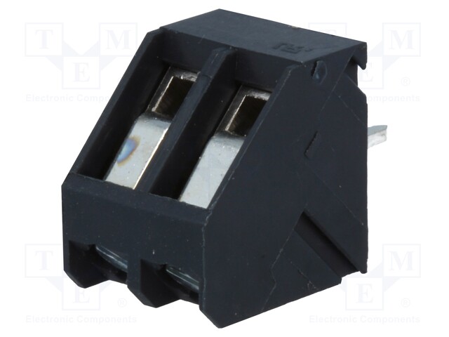 PCB terminal block; angled 45°; 5mm; ways: 2; on PCBs; 0.5÷2.5mm2