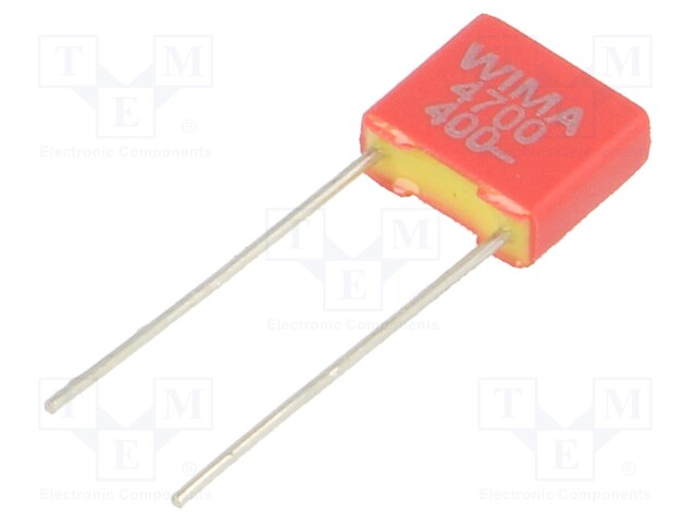 Capacitor: polyester; 4.7nF; 200VAC; 400VDC; Pitch: 5mm; ±5%