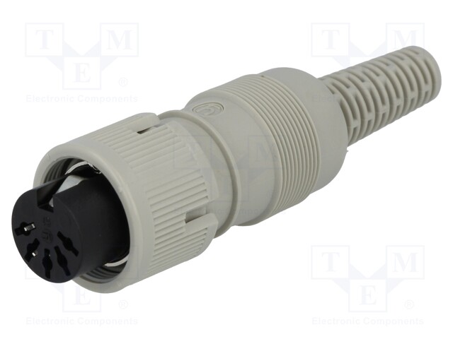 Plug; DIN; female; PIN: 5; Layout: 180°; straight; for cable