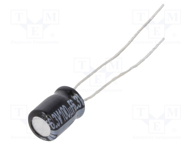 Electrolytic Capacitor, 100 µF, 6.3 V, KA Series, ± 20%, Radial Leaded, 1000 hours @ 85°C