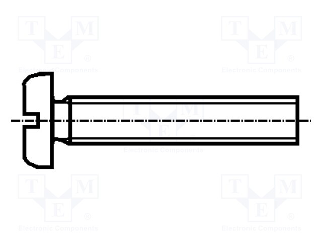 Screw; M5x20; DIN: 85A; Head: cheese head; slotted; brass; 1,2mm