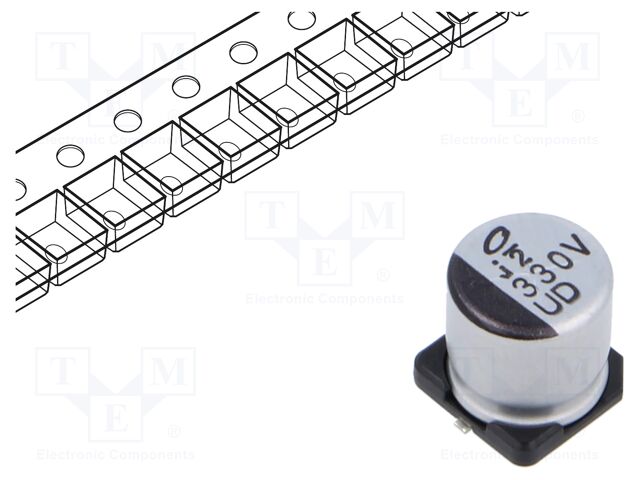 SMD Aluminium Electrolytic Capacitor, Radial Can - SMD, 330 µF, 35 V, UUD Series