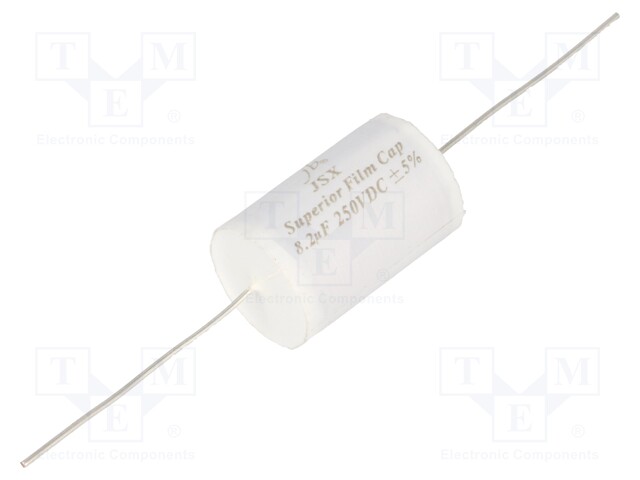 Capacitor: polypropylene; 8.2uF; 250VDC; ±5%; Ø21x46mm; -55÷85°C