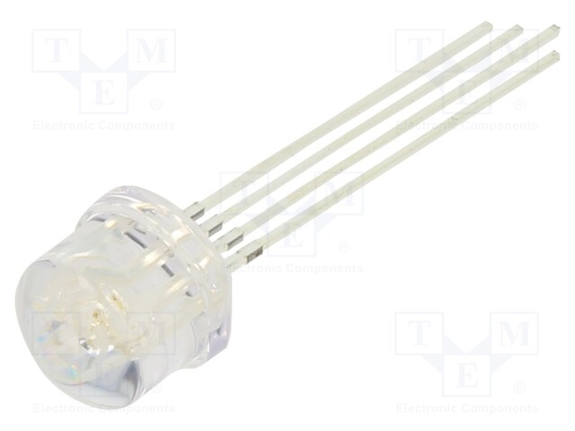 LED; 8mm; tricolour; RGB; 1120÷1560mcd; 1560÷2180mcd; 500÷750mcd