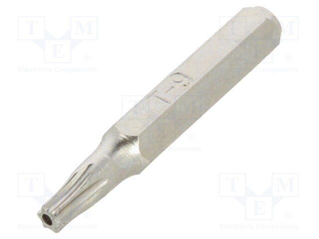 Screwdriver bit; Torx® with protection; T9H; Overall len: 27mm