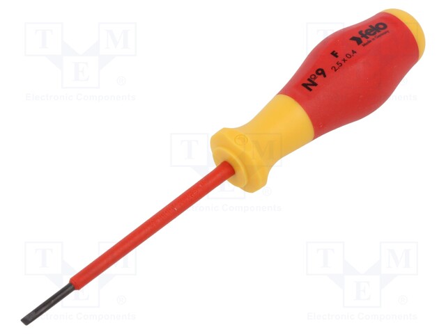 Screwdriver; insulated; slot; 2,5x0,4mm