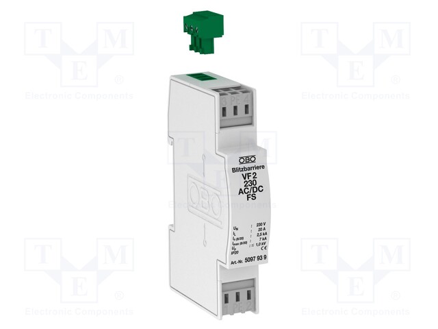 Surge arrestor; Mounting: DIN; IP20