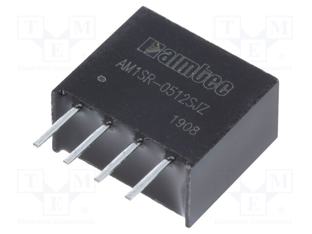 Converter: DC/DC; 750mW; Uin: 4.75÷5.25V; 12VDC; Iout: 62mA; SIP4