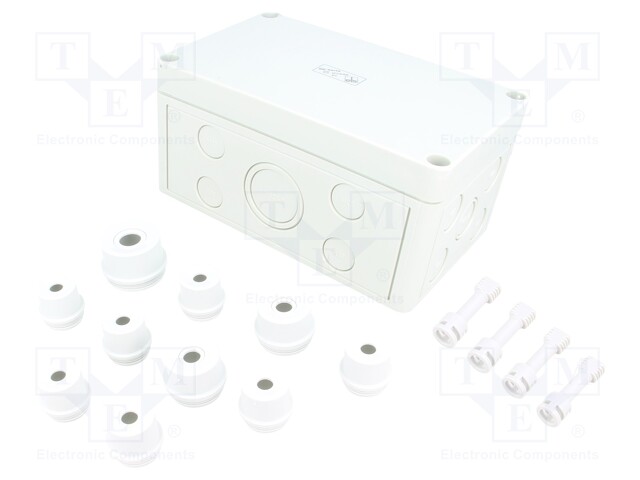 Enclosure: junction box; X: 110mm; Y: 180mm; Z: 90mm; polystyrene