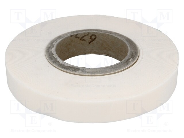 Tape: heat transfer; W: 25mm; L: 15m; D: 1mm; 3W/mK; white; acrylic