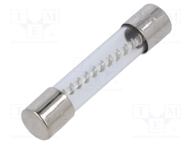 Fuse: fuse; 15A; 32/250VAC; glass; 6.35x31.8mm; brass