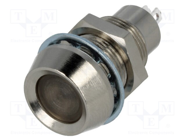 Indicator: LED; recessed; 24VDC; Cutout: Ø12.7mm; IP67; brass