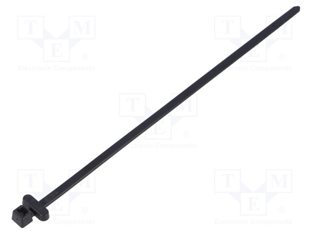 RFID cable tie; L: 200mm; W: 4.6mm; polyamide; 225N; black; UL94V-2