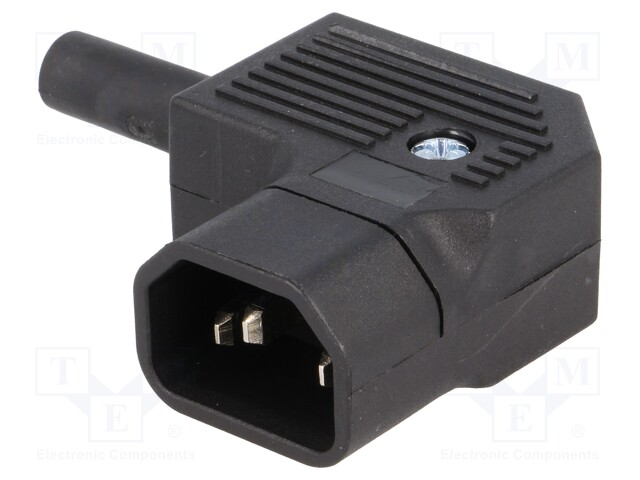 Connector: AC supply; plug; male; 10A; 250VAC; IEC 60320; C14 (E)