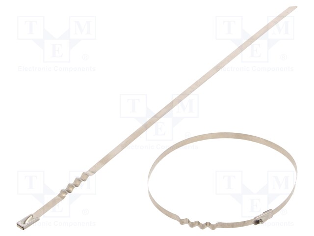 Cable tie; L: 260mm; W: 4.6mm; stainless steel AISI 304; 445N