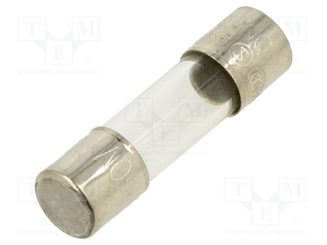 Fuse: fuse; 125mA; 250VAC; glass; 20x5.2mm; brass; bulk