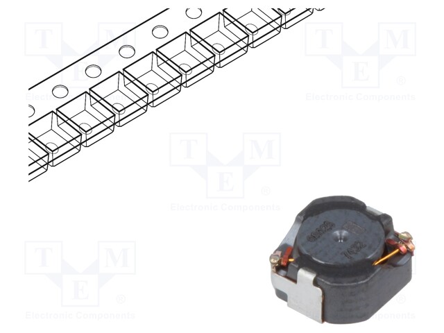 Inductor: wire; SMD; 68uH; 636mΩ; -40÷125°C; ±20%; 590mA