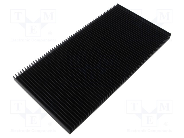 Heatsink: extruded; grilled; black; L: 150mm; W: 300mm; H: 15mm