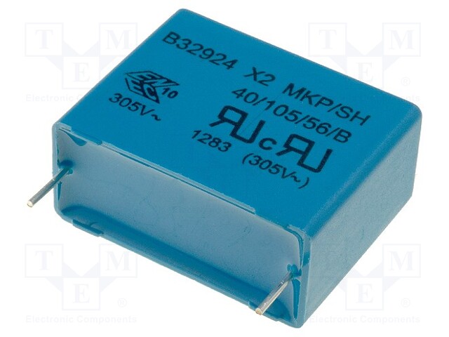 Capacitor: polypropylene; X2; 2.2uF; 27.5mm; ±20%; 14x24.5x31.5mm