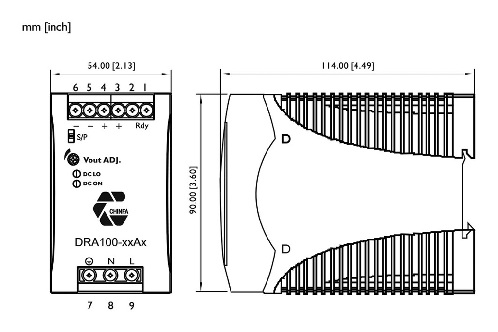 Power supply: switching; for DIN rail; 100W; 24VDC; 4.2A; IP20