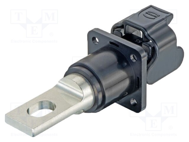 Socket; DC supply; Han S; male; PIN: 1; swivel; for panel mounting