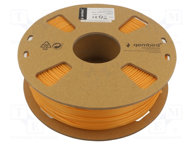 Filament: PLA+; 1.75mm; golden; 195÷235°C; 1kg