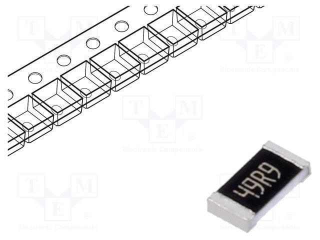 Resistor: thin film; precise; SMD; 1206; 49.9Ω; 0.125W; ±0.1%