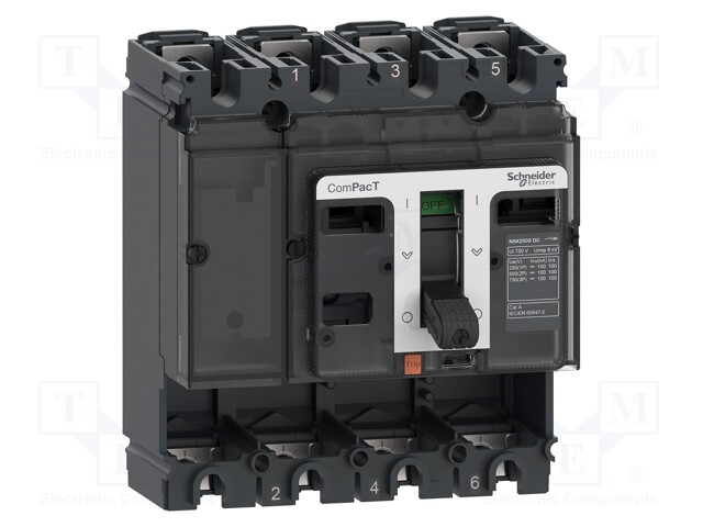 Power breaker; Poles: 4; DIN; Inom: 250A; NSX; IP40; -25÷70°C; 690VAC