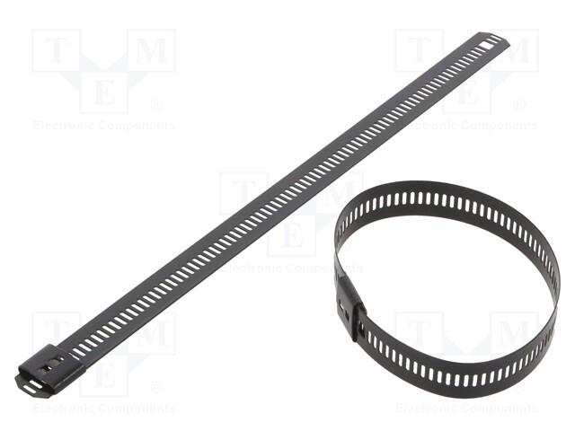 Cable tie; L: 200mm; W: 12mm; stainless steel AISI 304; 1112N