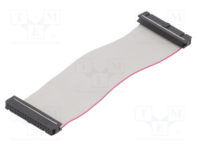 Ribbon cable with IDC connectors; 34x28AWG; Cable ph: 1.27mm