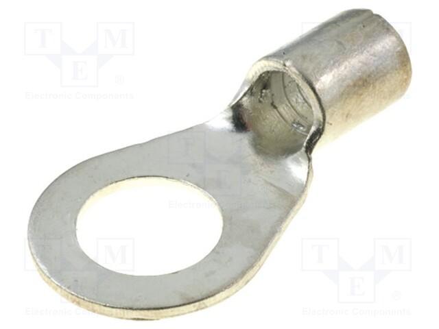 Ring terminal; M10; 16mm2; crimped; for cable; non-insulated