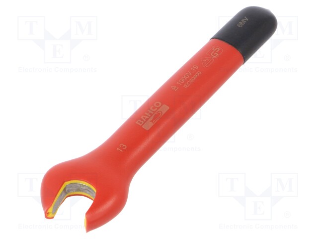 Key; insulated,spanner; 13mm; IEC 60900,VDE; tool steel; 1kV