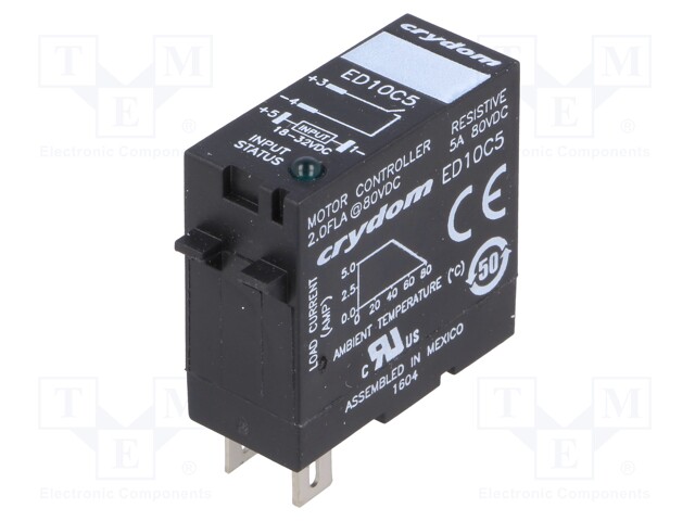 Relay: solid state; Ucntrl: 18÷32VDC; 5A; 1÷80VDC; socket; -30÷80°C