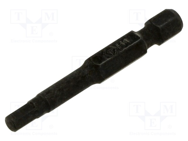 Screwdriver bit; hex key; HEX 4mm; Overall len: 50mm