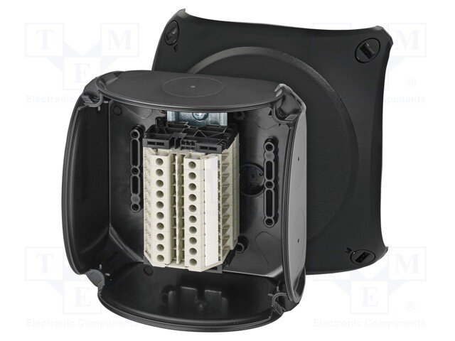 Enclosure: junction box; X: 130mm; Y: 130mm; Z: 77mm; IP66; black