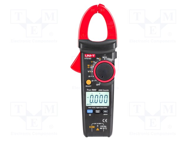 AC/DC digital clamp meter; Øcable: 30mm; I DC: 40/400A; True RMS