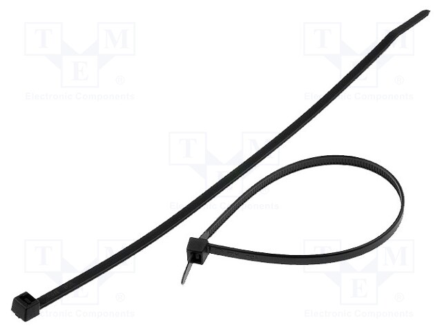 Cable tie; L: 210mm; W: 4.7mm; polyamide; 355N; black; Ømax: 55mm