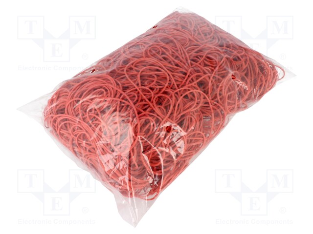 Rubber bands; Width: 1.5mm; Thick: 1.5mm; rubber; Colour: red