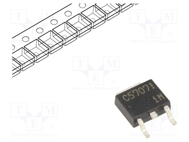 Transistor: NPN; bipolar; 50V; 8A; 1W; TO252-3