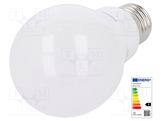 LED lamp; neutral white; E27; 230VAC; 1055lm; 11.5W; 4000K