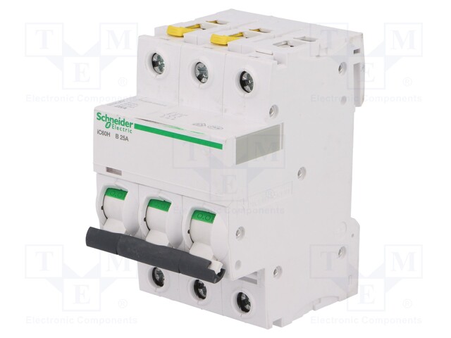 Circuit breaker; 400VAC; Inom: 25A; Poles: 3; DIN; Charact: B; 10kA