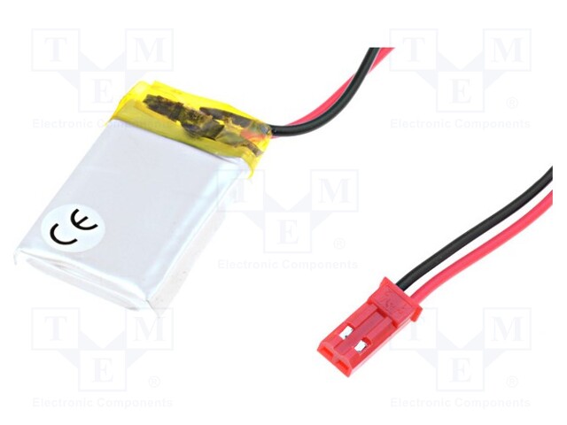 Re-battery: Li-Po; 3.7V; 250mAh; Leads: cables; 5x20x30mm