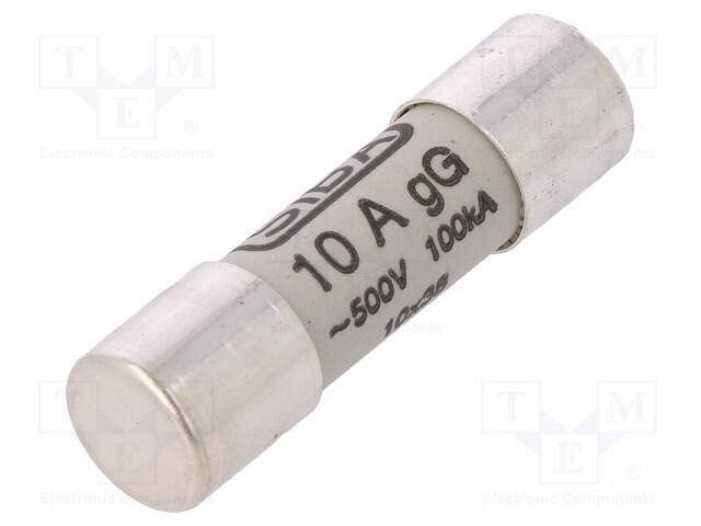 Fuse: fuse; gG; 10A; 500VAC; ceramic,cylindrical,industrial