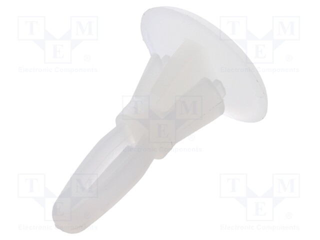 Assembly stud; polyamide; L: 6.4mm; latch/latch; Ø2: 6.35mm; Ø1: 4mm