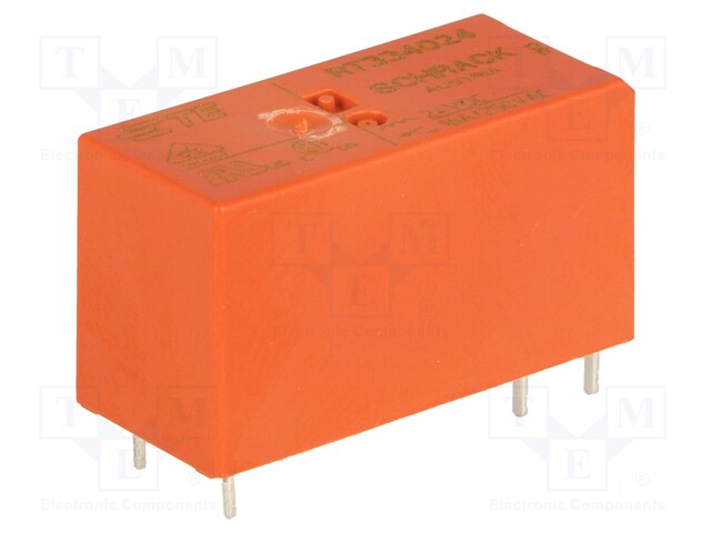 Relay: electromagnetic; SPST-NO; Ucoil: 24VDC; 16A/250VAC; 1.44kΩ