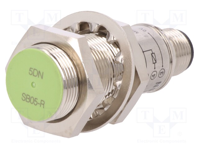 Sensor: inductive; Output conf: NPN / NO; 0÷5mm; 10÷30VDC; M18