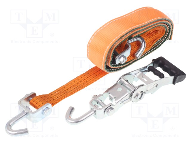 Fastening belt; L: 2.8m; Width: 35mm; orange; 3Mg