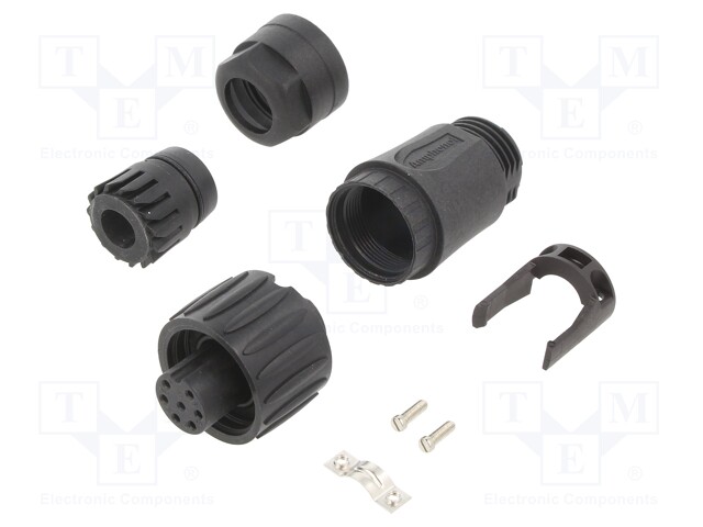 Connector: circular; plug; PIN: 7; female; w/o contacts; IP65,IP67