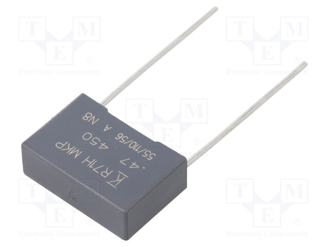 Capacitor: polypropylene; 470nF; 15mm; ±10%; 18x12x6mm; -40÷110°C