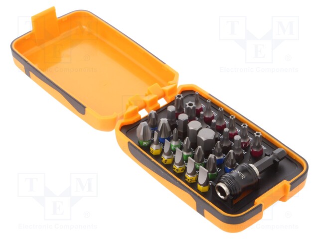 Kit: screwdriver bits; Pcs: 30; Kit: universal magnetic holder